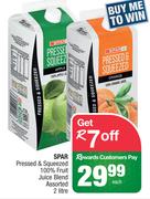 Spar Pressed & Squeezed 100% Fruit Juice Blend Assorted-2Ltr Each