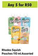 Rhodes Squish Pouches Assorted-For Any 5 x 110ml