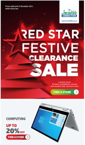 Incredible Connection : Red Star Festive Clearance Sale (15 December - 31 December 2021