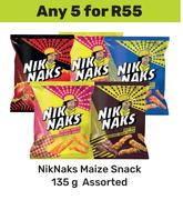 NikNaks Mazie Snack Assorted-For Any 5 X 135g