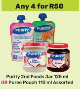 Purity 2nd Foods Jar 125ml Or Puree Pouch 110ml Assorted-For Any 4