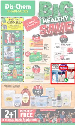 Dis-Chem : Big Healthy Save (12 January - 12 February 2023), page 1