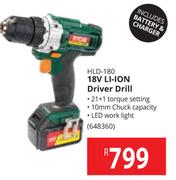 Ryobi 18V Li-Ion Driver Drill HLD-180
