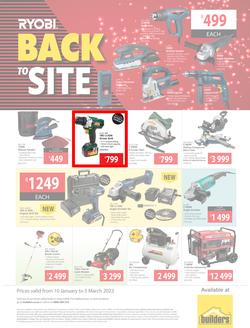 Builders : Ryobi Back To Site (10 January - 05 March 2023), page 1