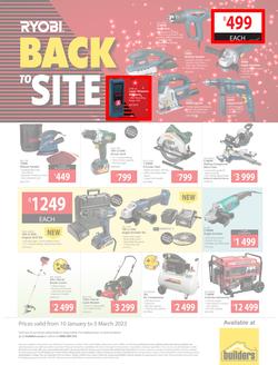 Builders : Ryobi Back To Site (10 January - 05 March 2023), page 1