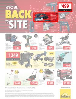 Builders : Ryobi Back To Site (10 January - 05 March 2023), page 1