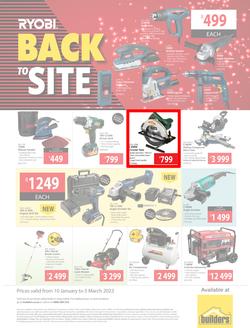 Builders : Ryobi Back To Site (10 January - 05 March 2023), page 1