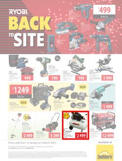 Builders : Ryobi Back To Site (10 January - 05 March 2023), page 1
