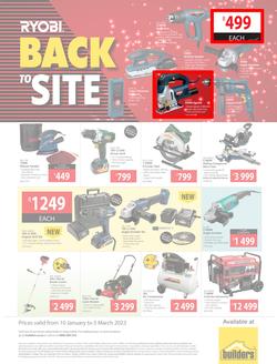 Builders : Ryobi Back To Site (10 January - 05 March 2023), page 1