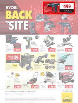 Builders : Ryobi Back To Site (10 January - 05 March 2023), page 1