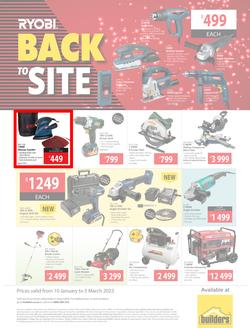Builders : Ryobi Back To Site (10 January - 05 March 2023), page 1