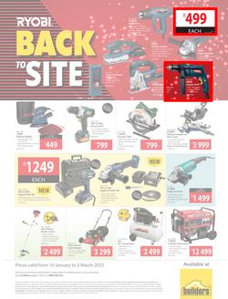 Builders : Ryobi Back To Site (10 January - 05 March 2023), page 1