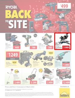 Builders : Ryobi Back To Site (10 January - 05 March 2023), page 1