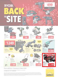 Builders : Ryobi Back To Site (10 January - 05 March 2023), page 1