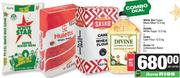 White Star Maize Meal 12.5Kg, Huletts White Sugar12.5Kg, Sasko Cake Flour12.5Kg & Divine Oil5Ltr-All