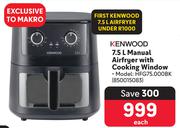 Kenwood 7.5L Manual Airfryer With Cooking Window HFG75.000BK