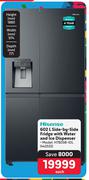 Hisense 602L Side By Side Fridge With Water & Ice Dispenser H780SB-IDL