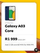 Samsung Galaxy A03 Core-On 2GB & 60 Min