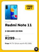 Xiaomi Redmi Note 11-On 2GB & 25 Min