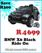 12V BMW X6 Black ride on electric car with remote contr