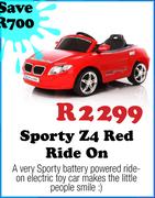 12V Sporty Z4 red Ride-on electric car, with remote con