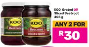 Koo Grated Or Sliced Beetroot-For Any 2 x 405g