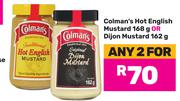 Colman's Hot English Mustard 168g Or Dijon Mustard 162g-For Any 2