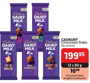 Cadbury Chocolate Slabs (All Variants)-12 x 80g