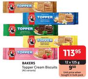 Bakers Topper Cream Biscuits (All Variants)-12 x 125g