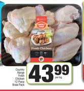 Country Range Fresh Chicken 12 Piece Braai Pack-Per Kg