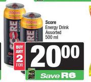 Score Energy Drink Assorted-For Any 2 x 500ml