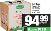 Fair Long Life UHT Milk Assorted 6 x 1Ltr-Per Pack
