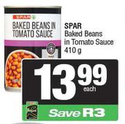 Spar Baked Beans In Tomato Sauce-410g Each