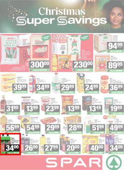 SPAR & SUPERSPAR Western Cape : Christmas Super Savings (10 November - 23 November 2025), page 1