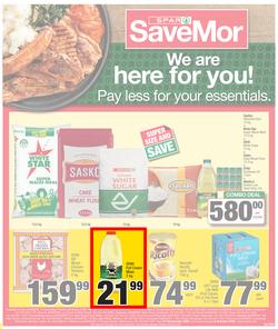SPAR SAVEMOR EASTERN CAPE : We Are Here For You (21 September - 3 October 2021) Valid in Alexandria, Dordrecht, Hogsback, Idutywa, Willowvale, Mooiplaas, Richmond, page 1