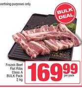Frozen Beef Flat Ribs Class A Bulk Pack-2Kg Per Pack