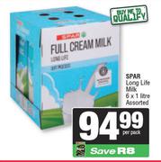 Spar Long Life Milk Assorted-6 x 1L