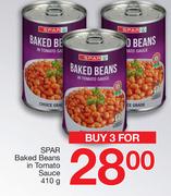 Spar Baked Beans In Tomato Sauce-For 3 x 410g