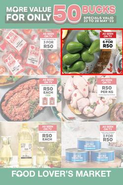 Food Lover's Market Western Cape : More Value For Only 50 Bucks (22 May - 28 May 2023), page 1