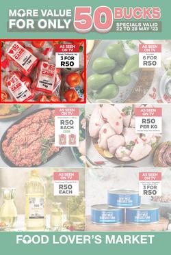 Food Lover's Market Western Cape : More Value For Only 50 Bucks (22 May - 28 May 2023), page 1