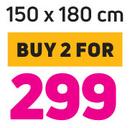 Always Home Mink Flannel Blankets 150 x 180cm-For 2