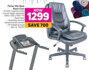 Parker Mid Back Black Chair