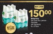 Belgravia Gin & Dry Lemon Handies (All Variants)-For 2 x 6 x 275ml