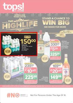 Tops at SPAR Western Cape : The HighLife (23 August - 04 September 2022), page 1