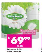 Twinsaver 2 Ply Toilet Tissue-9s Each