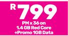 2 x Apple iPhone 13 128GB Smartphones-On 1.4GB Red Core + Promo 1GB Data