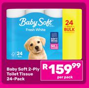 Baby Soft 2 Ply Toilet Tissue 24 Pack-Per Pack
