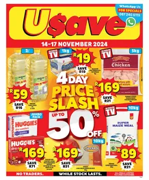 Usave Eastern Cape : 4-Day Price Slash (14 November - 17 November 2024)