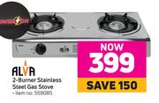 Alva 2 Burner Stainless Steel Gas Stove