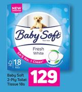 Baby Soft 2 Ply Toilet Tissue-18s